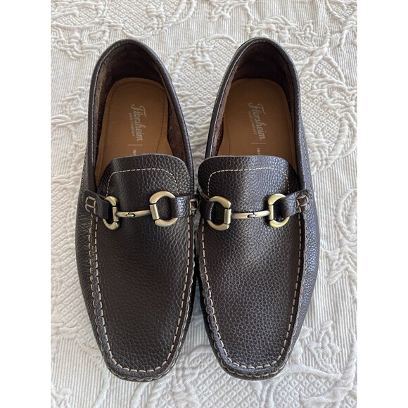 Florsheim Bit Loafers Dark Brown Pebbled Leather Drivers Shoe Mens 10.5 EEE main image 11
